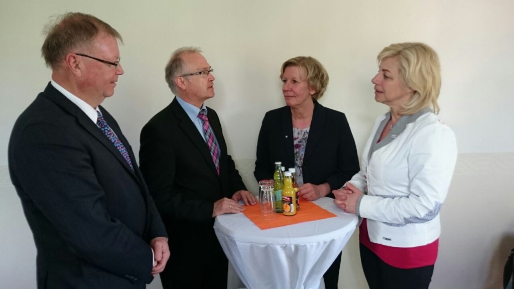 Gespräch mit Staatssekretär Lenz, Landrätin Weiss und Senator Berkhahn